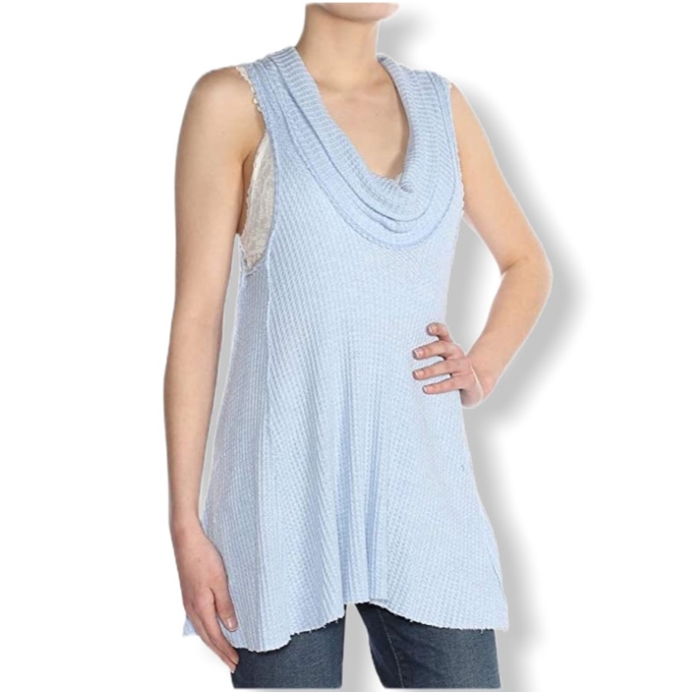 Free People Sleeveless Cowlneck Tank